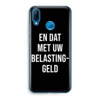 Belastinggeld - Zwart: Huawei P20 Lite Transparant Hoesje