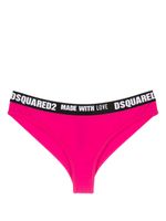 DSQUARED2 culotte en dentelle à bande logo - Rose - thumbnail