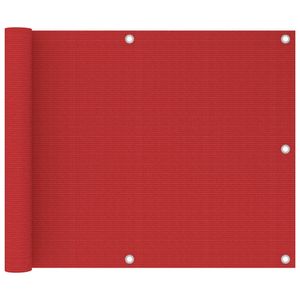 VidaXL Balkonscherm 75x600 cm hdpe rood