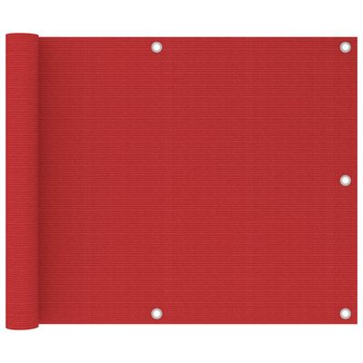 VidaXL Balkonscherm 75x600 cm hdpe rood