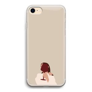 I drink wine: iPhone 7 Transparant Hoesje