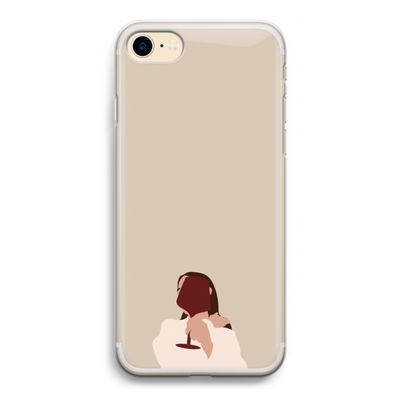 I drink wine: iPhone 7 Transparant Hoesje