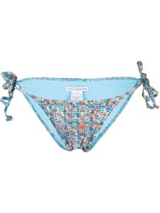 Sian Swimwear bas de bikini Jean à détail noué - Bleu