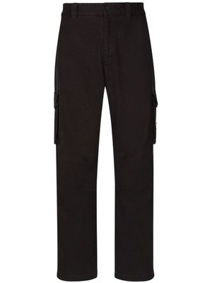 Dolce & Gabbana pantalon à plaque logo - Bleu