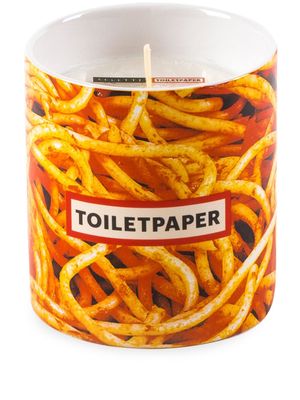 Seletti bougie Spaghetti en porcelaine - Jaune