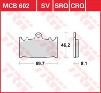 TRW Remblokken, en remschoenen voor de moto, MCB602CRQ Hyper carbon