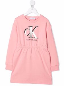 Calvin Klein Kids robe à logo imprimé - Rose