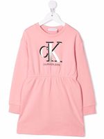 Calvin Klein Kids robe à logo imprimé - Rose - thumbnail