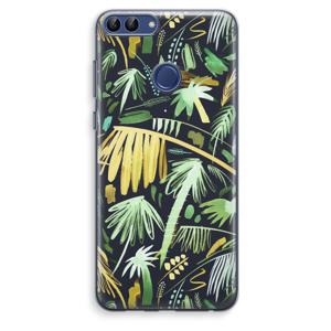 Tropical Palms Dark: Huawei P Smart (2018) Transparant Hoesje