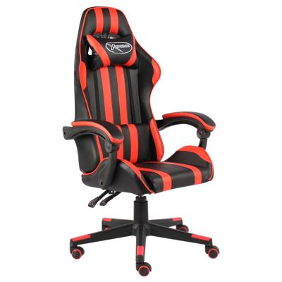 Racestoel kunstleer zwart en rood