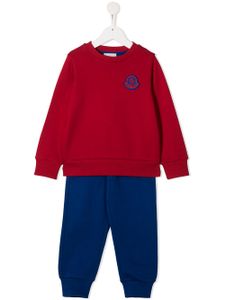 Moncler Enfant survêtement à logo brodé - Rouge