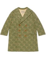 Gucci Kids manteau en laine à boutonnière croisée - Vert - thumbnail