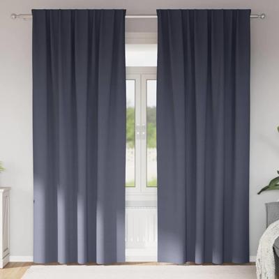 Gordijnen met gordijnen 2 pcs Antraciet Polyester
