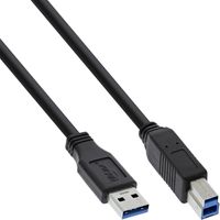 InLine 0.5m USB 3.0 USB-kabel 0,5 m USB A USB B Zwart - thumbnail