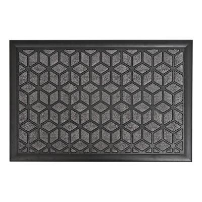 Deurmat - Long Island - grijs - rubber / kunststof - rechthoekig - 40 x 60 cm