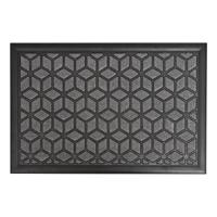 Deurmat - Long Island - grijs - rubber / kunststof - rechthoekig - 40 x 60 cm