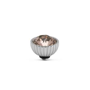Melano Twisted Ridged Steentje Vintage Rose Zilver