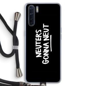 Neuters (zwart): Oppo A91 Transparant Hoesje met koord