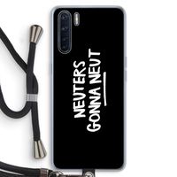 Neuters (zwart): Oppo A91 Transparant Hoesje met koord