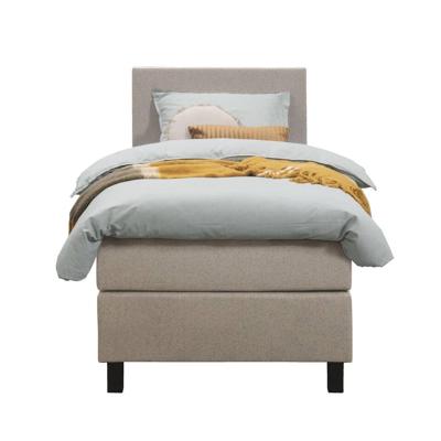 Leen Bakker - Boxspring Liv Egaal - 90x200 Cm - Vierkante Poot - Stof - Beige