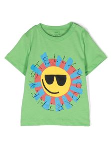 Stella McCartney Kids t-shirt crop Sun à logo imprimé - Vert