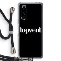 Topvent Zwart: Sony Xperia 5 Transparant Hoesje met koord