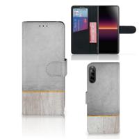Sony Xperia L4 | Book Style Case | Wood Concrete