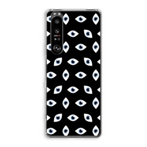 Eyes pattern: Sony Xperia 1 III Transparant Hoesje