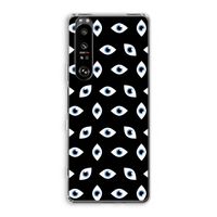 Eyes pattern: Sony Xperia 1 III Transparant Hoesje