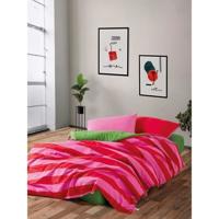 Beddengoedset - 1 dekbedovertrek 220 x 240 cm + 2 kussenslopen 60 x 60 cm - 100% katoen - Roze