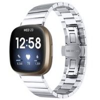 Fitbit Versa 3/4 & Sense 1/2 metalen schakelband - Zilver