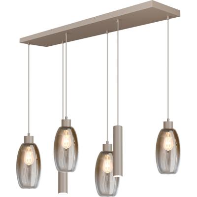 Masterlight Glazen hanglampOlive 4x Ø 15cm - 2x Run - zand - 2431-36130256RT20215