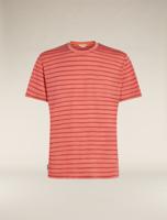 Icebreaker 125 Cool-Lite Drayden SS Stripe T-shirt Heren Plume/Jasper L