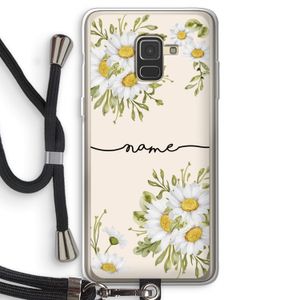Daisies: Samsung Galaxy A8 (2018) Transparant Hoesje met koord