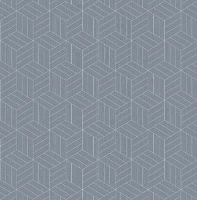 Dutch Wallcoverings Euphorie - Dessin - Blauwgrijs/Zilver