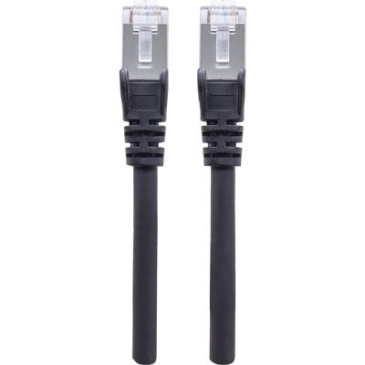 Intellinet 740753 RJ45 Netwerkkabel, patchkabel CAT 6A S/FTP 1.50 m Zwart Folie afscherming, Afscherming gevlochten, Afgeschermd, Halogeenvrij 1 stuk(s)
