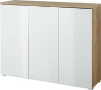 Germania Telde Wit / Eiken Schoenenkast 3-Deuren