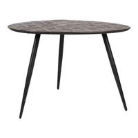 by fonQ Checkers Eettafel Teakhout 108 x 111 cm - Rond - thumbnail