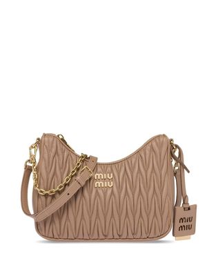 Miu Miu sac porté épaule en cuir Nappa matelassé - Tons neutres