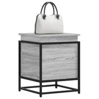 Opbergbox met deksel 40x40x51,5 cm bewerkt hout grijs sonoma