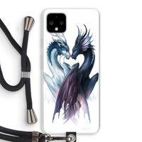 Yin Yang Dragons: Pixel 4 XL Transparant Hoesje met koord