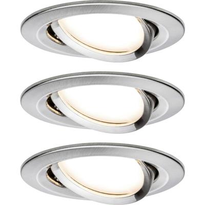 Paulmann 93878 Coin Slim LED-inbouwlamp Set van 3 stuks LED LED vast ingebouwd 18 W IJzer (geborsteld)