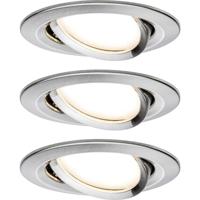 Paulmann 93878 Coin Slim LED-inbouwlamp Set van 3 stuks LED LED vast ingebouwd 18 W IJzer (geborsteld)