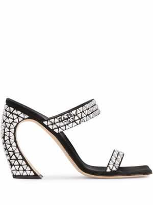 Giuseppe Zanotti sandales Flaminia Glare 105 mm - Noir