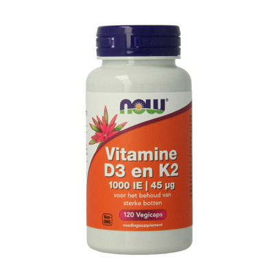 Vitamine D3 1000IE & Vitamine K2 120 Vegetarische capsules