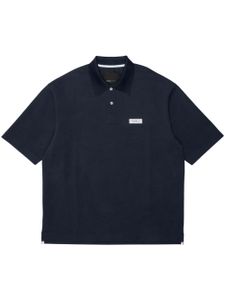 Purple Brand logo-patch polo shirt - Noir