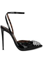 Philipp Plein escarpins à ornements en cristal 100 mm - Noir