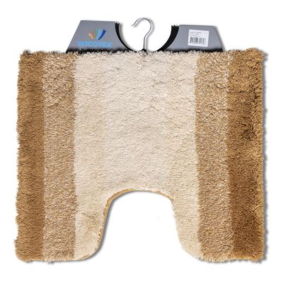 Toiletmat regenboog beige wit 50 x 60 cm