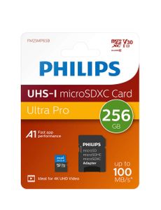 Philips Micro SDXC kaart 256GB incl. adapter - Class 10 - UHS-I U3