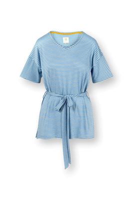 Pip Studio Tonya Top Korte Mouw Little Sumo Stripe Blauw S